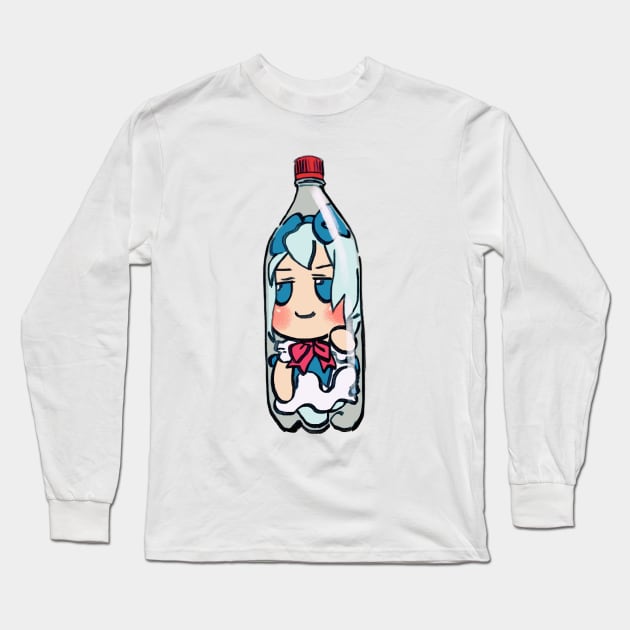 I draw that bottled cirno fumo plush meme / touhou Long Sleeve T-Shirt by mudwizard